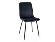 Scaun dining ALAN Velvet structură neagră/negru Bluvel 19