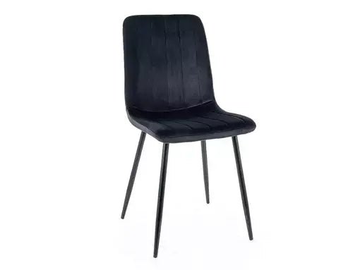Scaun dining ALAN Velvet structură neagră/negru Bluvel 19