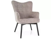 Fotoliu CARMEN Raven negru mat structură/bej închis 30