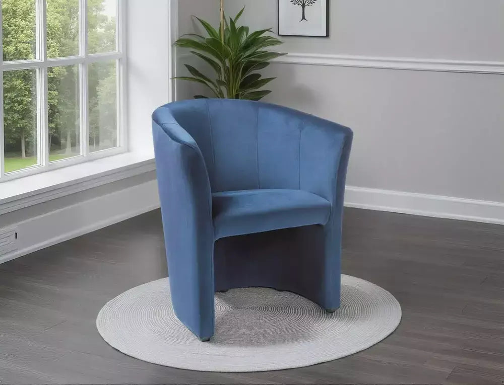 Fotoliu TM-1 Velvet albastru navy Bluvel 86/wengé