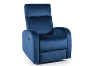 Fotoliu ROZKŁADANY OLIMP Velvet albastru navy Bluvel 86