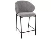 Scaun bar înalt KIOTO H-2 negru/gri tap. 254