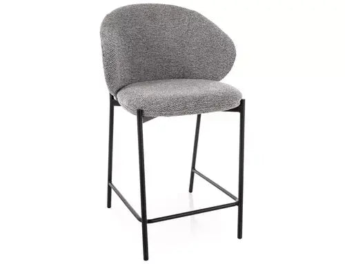 Scaun bar înalt KIOTO H-2 negru/gri tap. 254