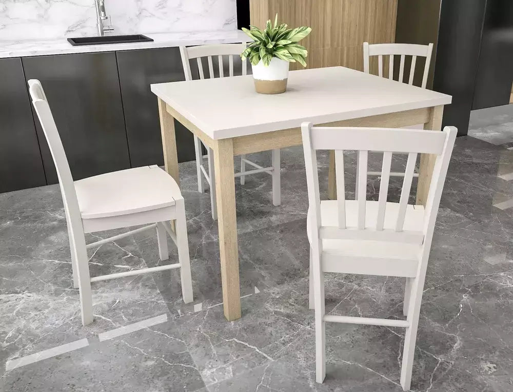 Masă dining ADAM cașmir/stejar Cremona Torro 80x80