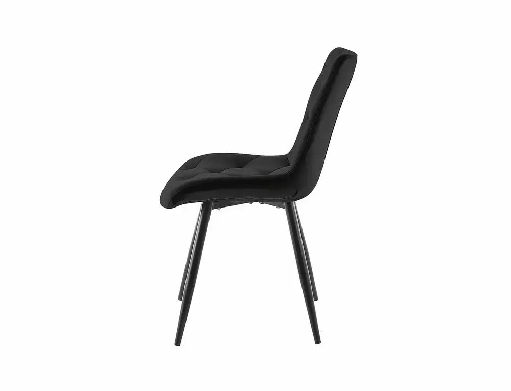 Scaun dining RALPH Velvet structură neagră/negru Bluvel 19