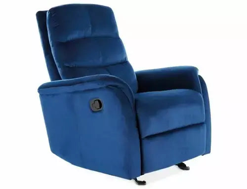 Fotoliu ROZKŁADANY JOWISZ Velvet albastru navy Bluvel 86