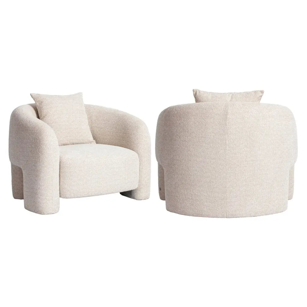 Fotoliu Lounge – bej BLOCKWEAVE