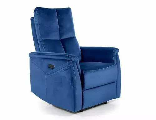 Fotoliu ROZKŁADANY NEPTUN M Velvet albastru navy Bluvel 86