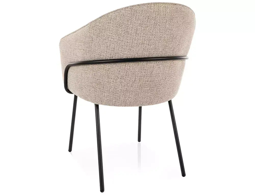 Scaun dining NAO NOELLE structură negru / bej 30