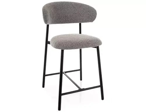 Scaun bar înalt ELTON H-2 negru/gri tap.232