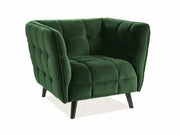 Fotoliu CASTELLO 1 Velvet verde Bluvel 78/wengé
