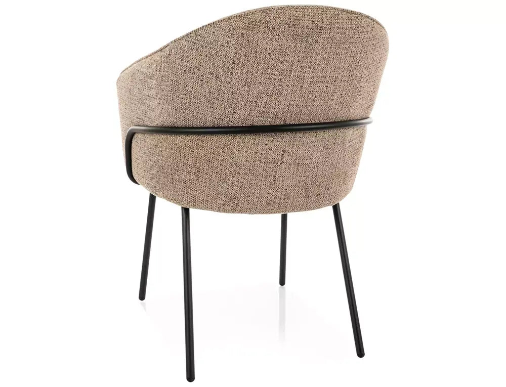 Scaun dining NAO NOELLE structură negru / C.bej 33