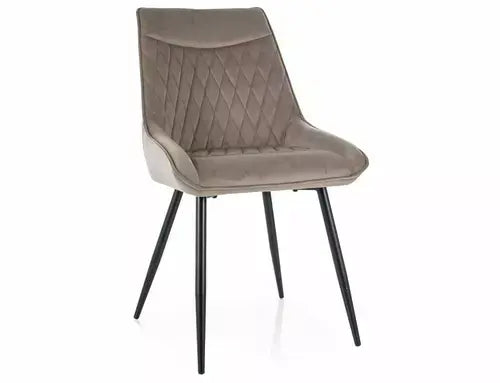 Scaun dining AGAT Velvet structură neagră/negru Bluvel 19