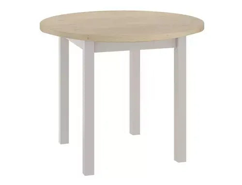 Masă dining rotundă ADAM stejar Cremona Torro/cașmir Ø80