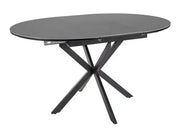 Masă dining extensibilă GASTON Ceramic gri/negru 100(135)x100