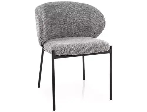Scaun dining KIOTO structură neagră / gri tap. 254