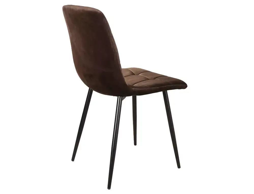 Scaun dining MILA Velvet structură neagră/BRAZ Bluvel 48