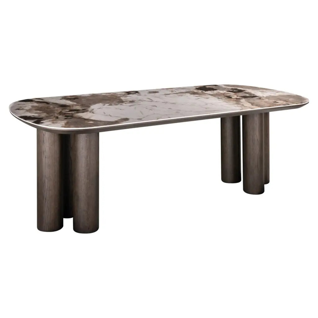 Masă dining Langford – maro (230cm)