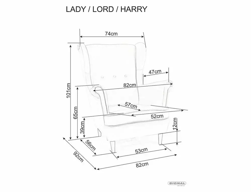 Fotoliu HARRY Velvet gri Bluvel 14/wengé