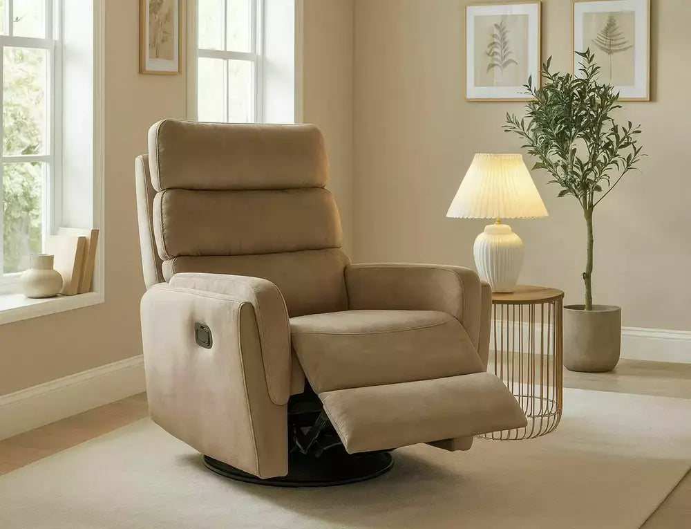 Fotoliu ROZKŁADANY ARGOS Velvet bej Bluvel 28