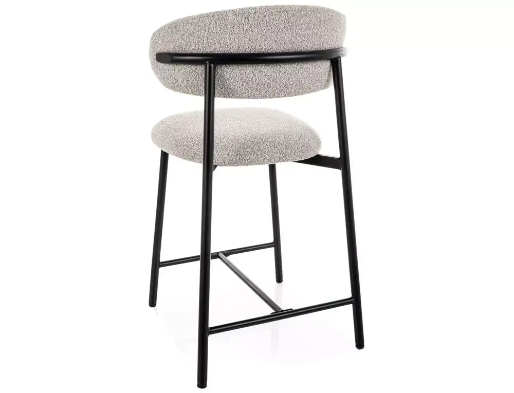 Scaun bar înalt ELTON H-2 negru/bej tap.231
