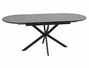 Masă dining extensibilă GASTON Ceramic gri/negru 140(180)x80