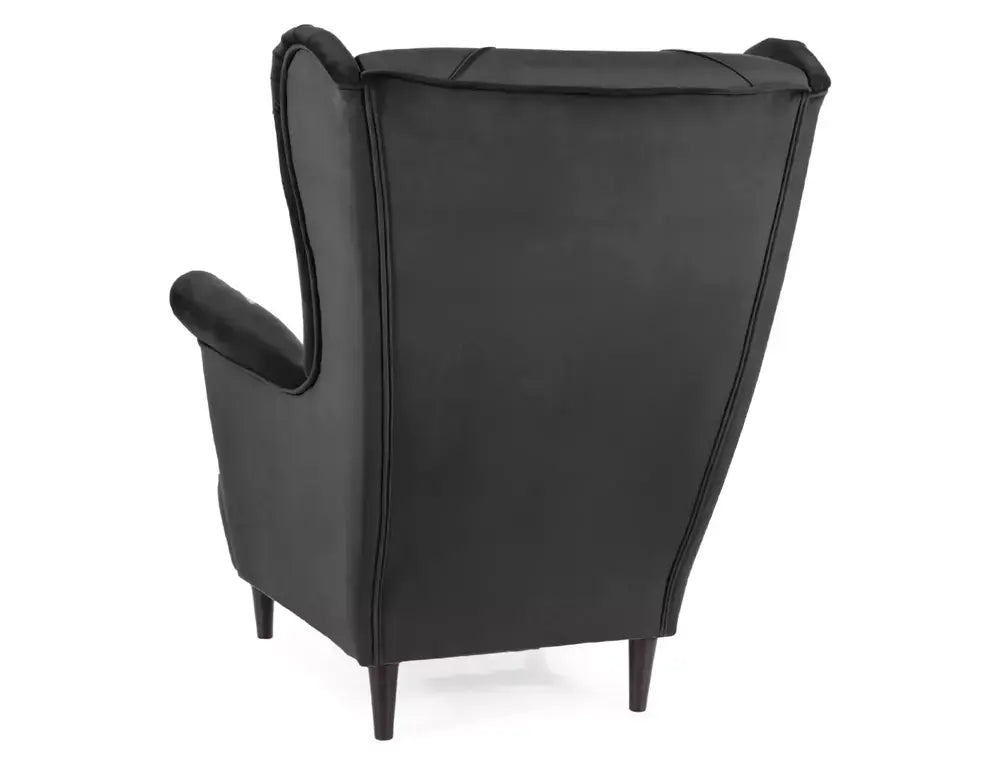 Fotoliu LADY Velvet negru Bluvel 19/wengé