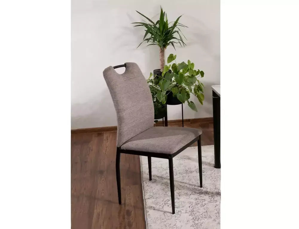 Scaun dining RIP Brego structură neagră/bej 34