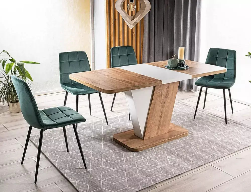 Scaun dining MILA Velvet structură neagră/verde Bluvel 78