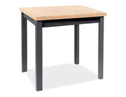 Masă dining ADAM stejar Artisan/negru 80x80