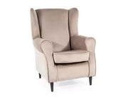 Fotoliu BARON Velvet C. bej Bluvel 40/wengé
