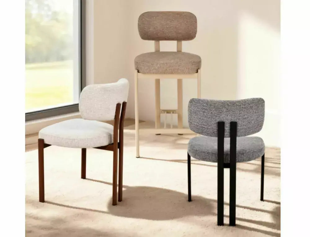 Scaun dining MISAKI D nuc / J. bej tap. 255