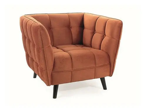 Fotoliu CASTELLO 1 Velvet scorțișoară Bluvel 4215/wengé