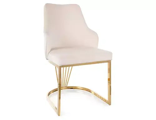 Scaun dining ALURE Velvet auriu structură/J.bej Bluvel 22