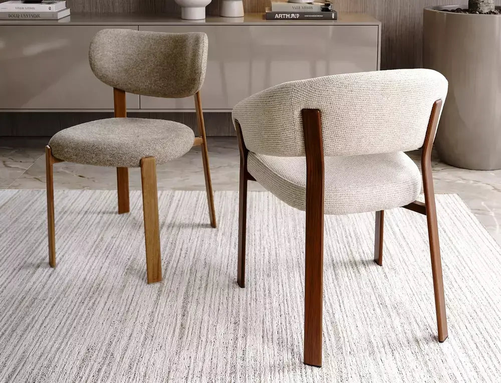 Scaun dining RIN D stejar / bej tap. 253