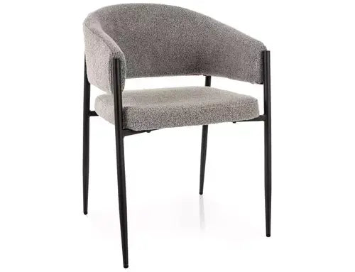 Scaun dining AKITA negru / gri tap. 232