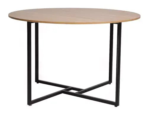 Masă dining rotundă ALTO stejar/negru Ø120