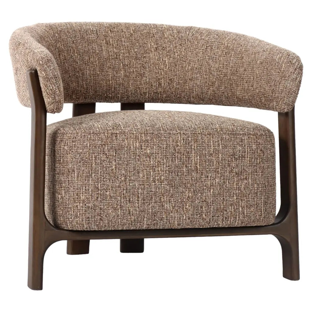 Fotoliu Lounge – maro TWEED