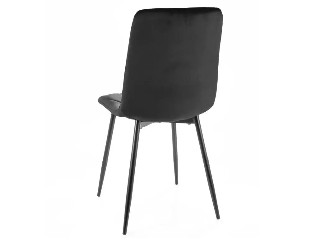 Scaun dining TOM Velvet structură neagră/negru Bluvel 19