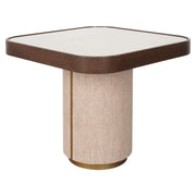 Măsuță laterală Willox – bej (glass top)