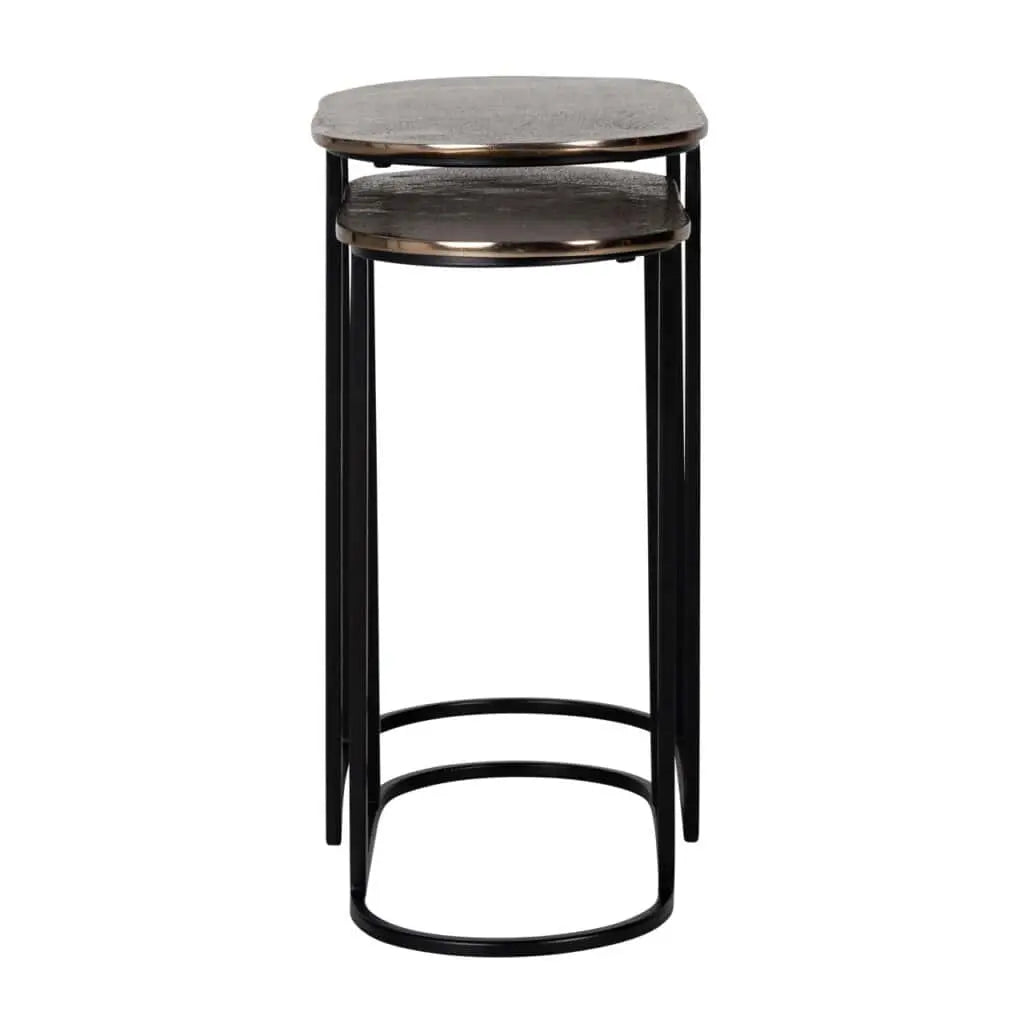 Măsuță laterală Coffee & End tables – șampanie auriu