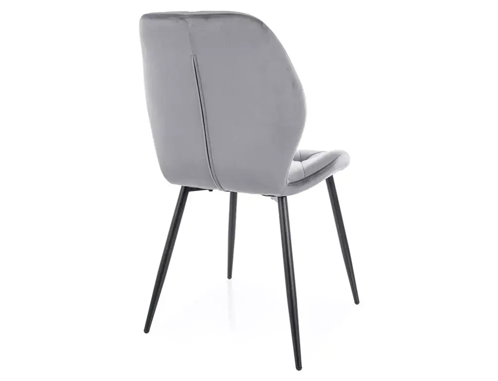 Scaun dining RICK Velvet structură neagră / gri Bluvel 14