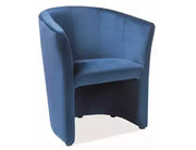 Fotoliu TM-1 Velvet albastru navy Bluvel 86/wengé