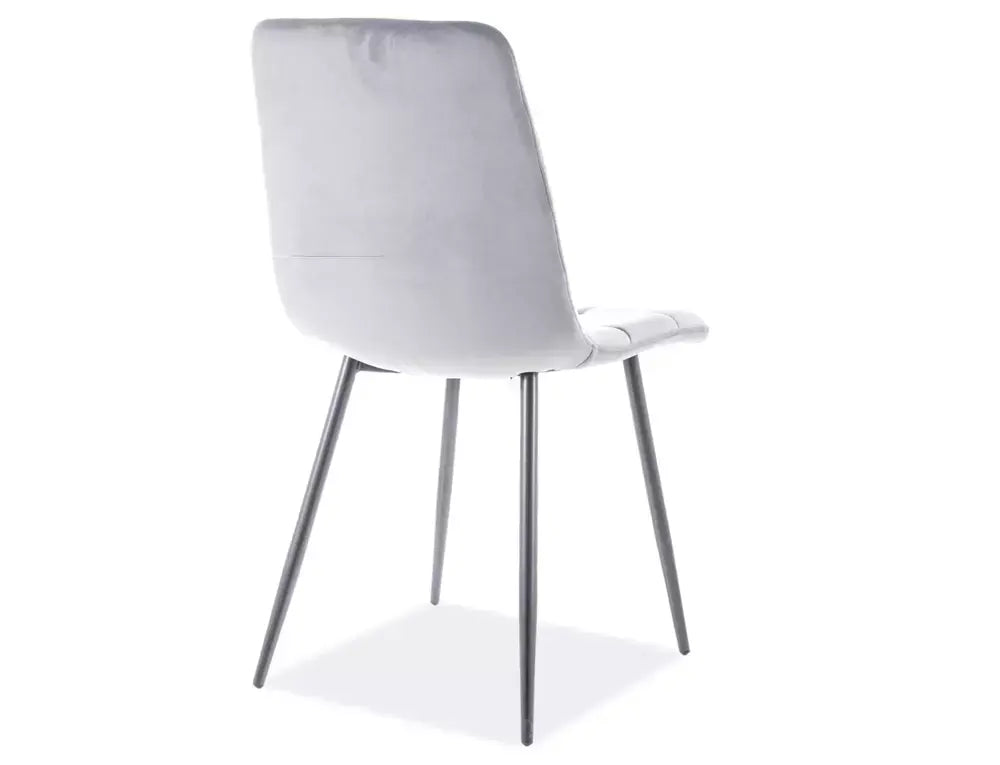 Scaun dining MILA Velvet structură neagră/gri Bluvel 14