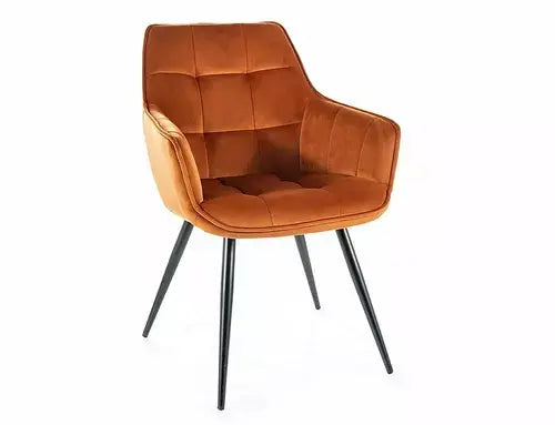 Scaun dining LILIA Velvet structură neagră/albastru navy Bluvel 86