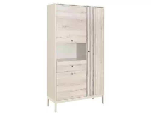 Bibliotecă/Raft FROST R1 stejar ALPEJSKI/alb crem
