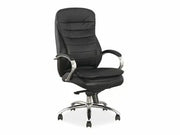 Fotoliu OBROTOWY Q-154 negru piele ecologică