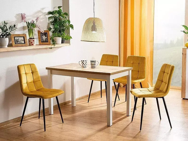Masă dining ADAM stejar Lancelot/alb mat 120x68