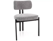 Scaun dining MISAKI negru / gri tap. 254