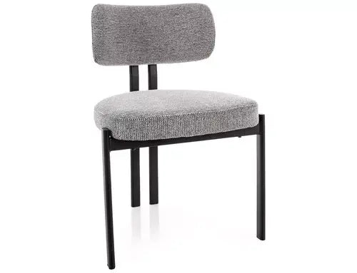 Scaun dining MISAKI negru / gri tap. 254